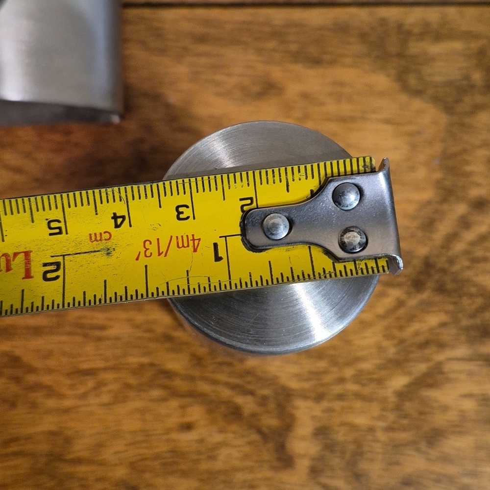 VINTAGE Stainless Steel Salt And Pepper Shaker Set With Caddy - Picture 11 of 14